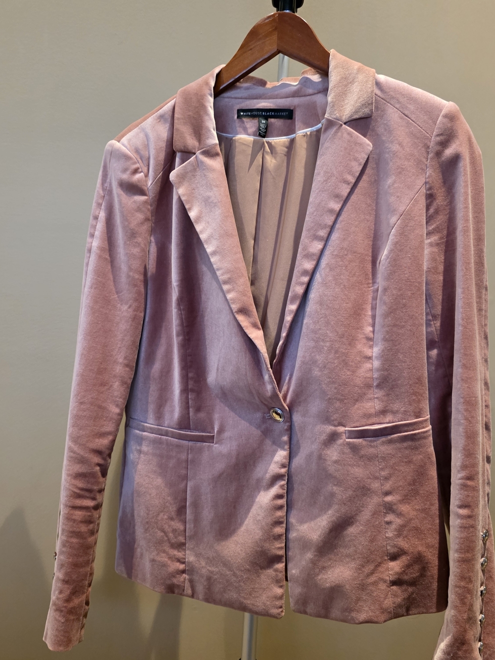 White House Black Market Dusty Rose Velvet Blazer